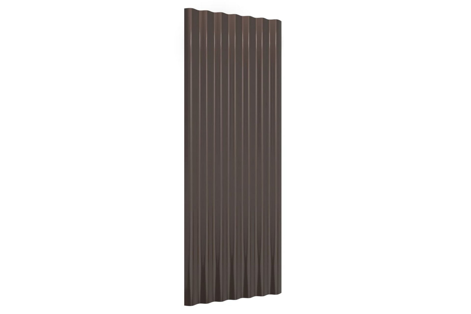 Kattopaneeli 12 kpl jauhemaalattu teräs ruskea 100x36 cm - Ruskea - Piha & ulkoaltaat - Piha-alue - Puutarhakoristeet & pihatarvikkeet - Ovikatos