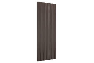 Kattopaneeli 12 kpl jauhemaalattu teräs ruskea 100x36 cm - Ruskea - Piha & ulkoaltaat - Piha-alue - Puutarhakoristeet & pihatarvikkeet - Ovikatos