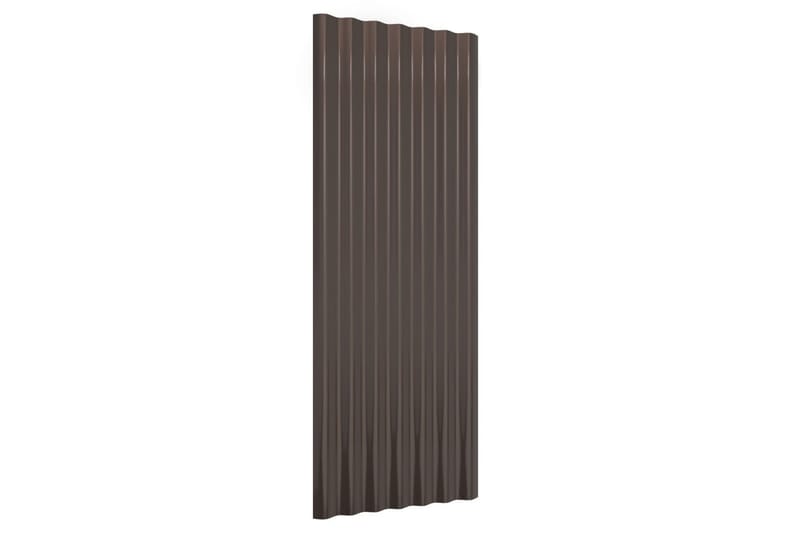 Kattopaneeli 12 kpl jauhemaalattu teräs ruskea 100x36 cm - Ruskea - Piha & ulkoaltaat - Piha-alue - Puutarhakoristeet & pihatarvikkeet - Ovikatos