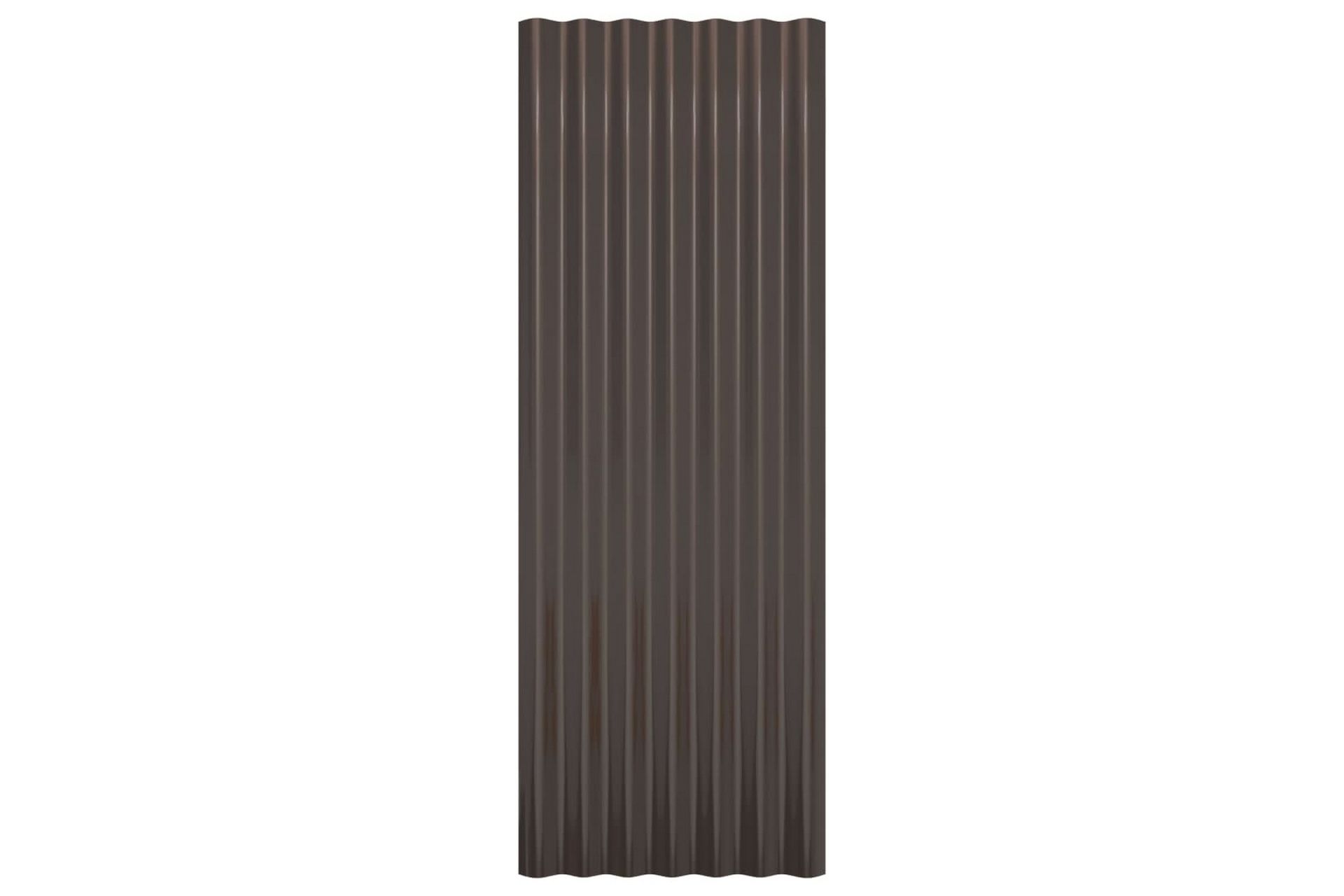 Kattopaneeli 12 kpl jauhemaalattu teräs ruskea 100x36 cm - Ruskea - Piha & ulkoaltaat - Piha-alue - Puutarhakoristeet & pihatarvikkeet - Ovikatos