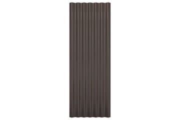Kattopaneeli 12 kpl jauhemaalattu teräs ruskea 100x36 cm - Ruskea - Piha & ulkoaltaat - Piha-alue - Puutarhakoristeet & pihatarvikkeet - Ovikatos