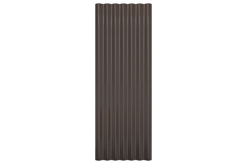 Kattopaneeli 12 kpl jauhemaalattu teräs ruskea 100x36 cm - Ruskea - Piha & ulkoaltaat - Piha-alue - Puutarhakoristeet & pihatarvikkeet - Ovikatos