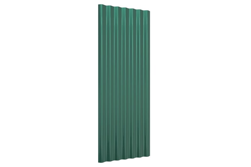 Kattopaneeli 12 kpl jauhemaalattu teräs vihreä 100x36 cm - Vihreä - Piha & ulkoaltaat - Piha-alue - Puutarhakoristeet & pihatarvikkeet - Ovikatos