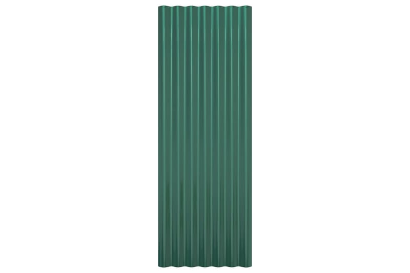 Kattopaneeli 12 kpl jauhemaalattu teräs vihreä 100x36 cm - Vihreä - Piha & ulkoaltaat - Piha-alue - Puutarhakoristeet & pihatarvikkeet - Ovikatos