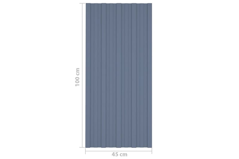 Kattopaneeli 36 kpl galvanoitu teräs harmaa 100x45 cm - Piha & ulkoaltaat - Piha-alue - Puutarhakoristeet & pihatarvikkeet - Ovikatos