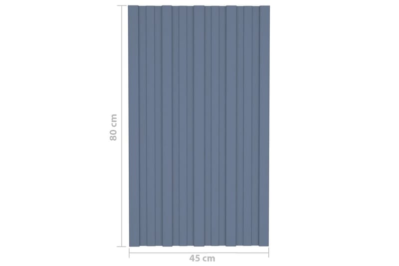 Kattopaneeli 36 kpl galvanoitu teräs harmaa 80x45 cm - Piha & ulkoaltaat - Piha-alue - Puutarhakoristeet & pihatarvikkeet - Ovikatos