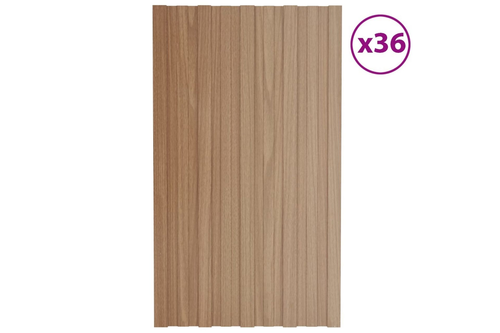 Kattopaneeli 36 kpl galvanoitu teräs vaalea puu 80x45 cm - Piha & ulkoaltaat - Piha-alue - Puutarhakoristeet & pihatarvikkeet - Ovikatos