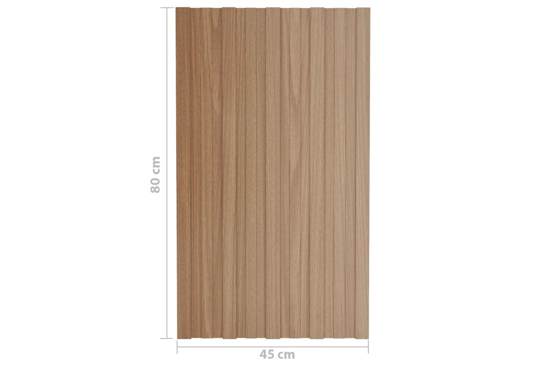 Kattopaneeli 36 kpl galvanoitu teräs vaalea puu 80x45 cm - Piha & ulkoaltaat - Piha-alue - Puutarhakoristeet & pihatarvikkeet - Ovikatos