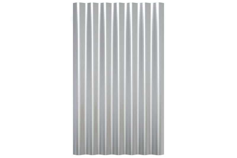 Kattopaneeli 36 kpl jauhemaalattu teräs hopea 60x36 cm - Hopea - Piha & ulkoaltaat - Piha-alue - Puutarhakoristeet & pihatarvikkeet - Ovikatos