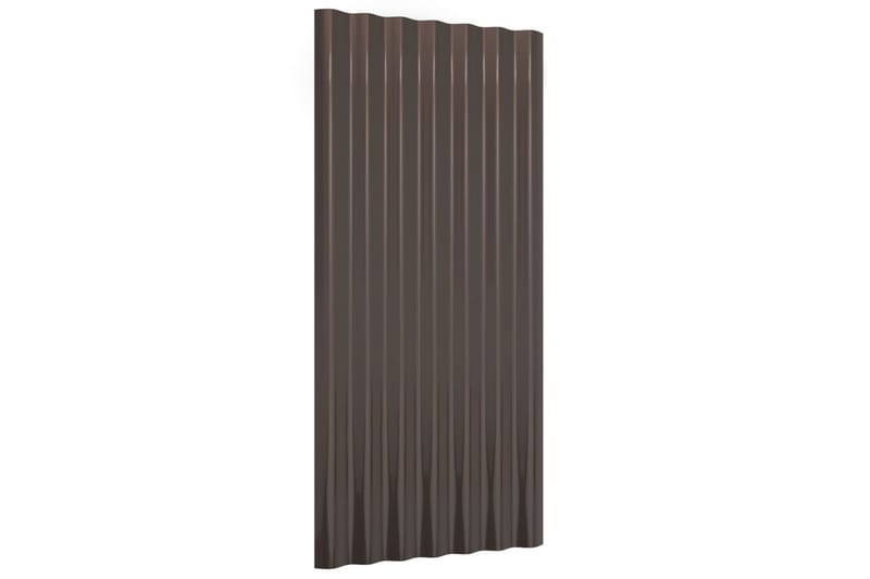 Kattopaneeli 36 kpl jauhemaalattu teräs ruskea 80x36 cm - Ruskea - Piha & ulkoaltaat - Piha-alue - Puutarhakoristeet & pihatarvikkeet - Ovikatos