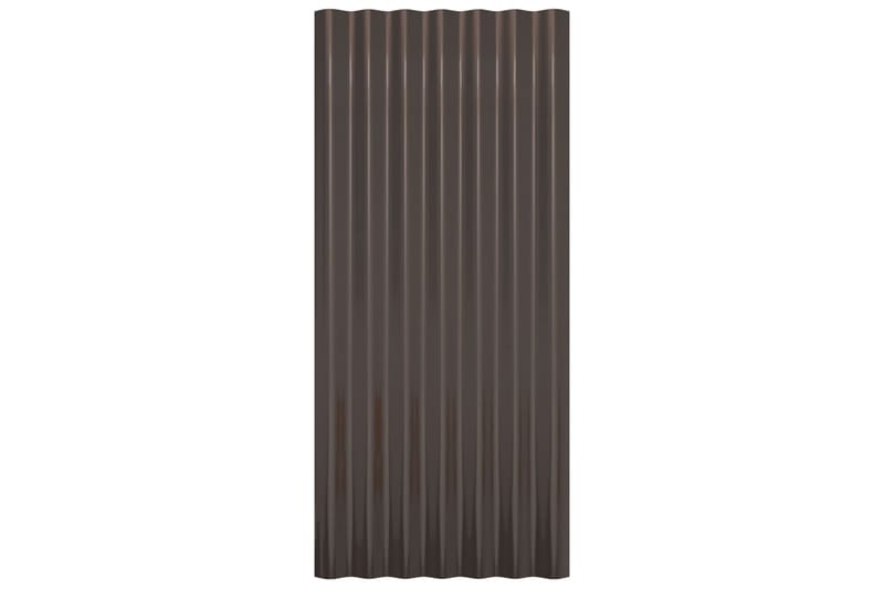 Kattopaneeli 36 kpl jauhemaalattu teräs ruskea 80x36 cm - Ruskea - Piha & ulkoaltaat - Piha-alue - Puutarhakoristeet & pihatarvikkeet - Ovikatos