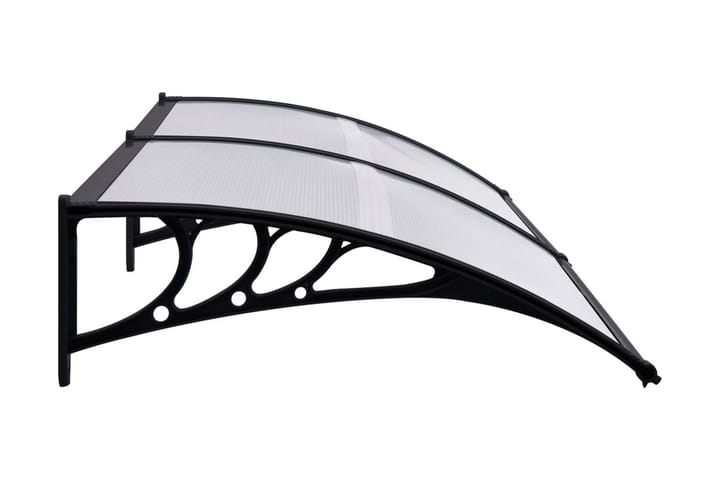 Ovikatos musta ja läpinäkyvä 200x80 cm PC - Läpinäkyvä - Katto & eristys - Ovikatos