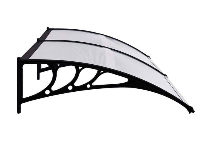 Ovikatos musta ja läpinäkyvä 240x80 cm PC - Läpinäkyvä - Katto & eristys - Ovikatos