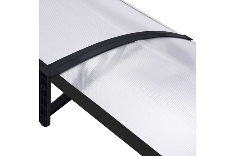 Ovikatos musta ja läpinäkyvä 240x80 cm PC - Läpinäkyvä - Piha & ulkoaltaat - Piha-alue - Puutarhakoristeet & pihatarvikkeet - Ovikatos