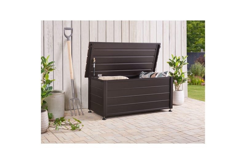 Låda Beliani Campalto Brun, 113x50x52 cm NO_BRAND Brown - Puutarhakalusteet - Säilytyslaatikot & kalustesuojat - Säilytyslaatikot ulos