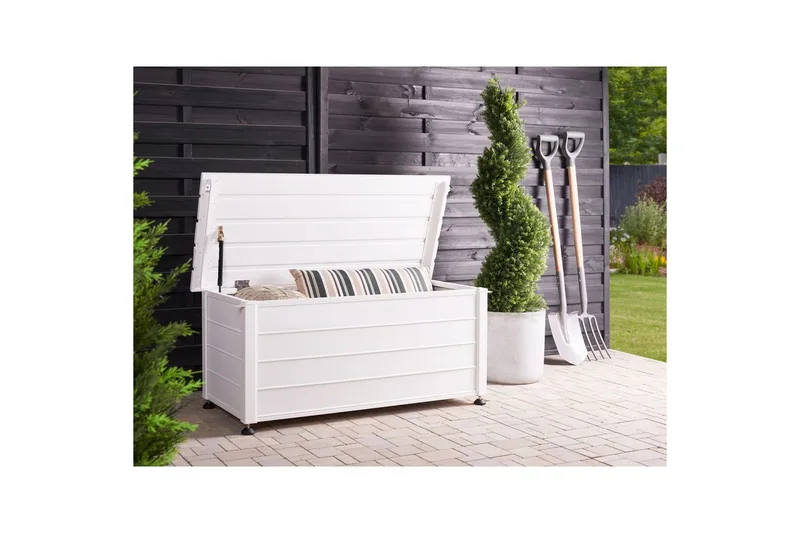 Låda Beliani Campalto Brun, 113x50x52 cm White - Piha & ulkoaltaat - Piha-alue - Puutarhakoristeet & pihatarvikkeet - Postilaatikot - Postinlajittelukaappi