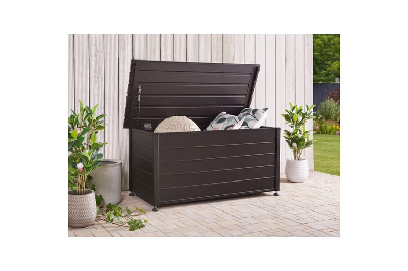 Låda Beliani Campalto Brun, 123x60x60 cm Brown - Puutarhakalusteet - Säilytyslaatikot & kalustesuojat - Säilytyslaatikot ulos