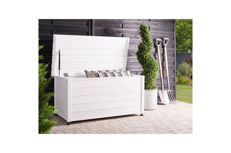 Låda Beliani Campalto Brun, 123x60x60 cm White - Piha & ulkoaltaat - Piha-alue - Puutarhakoristeet & pihatarvikkeet - Postilaatikot - Postinlajittelukaappi
