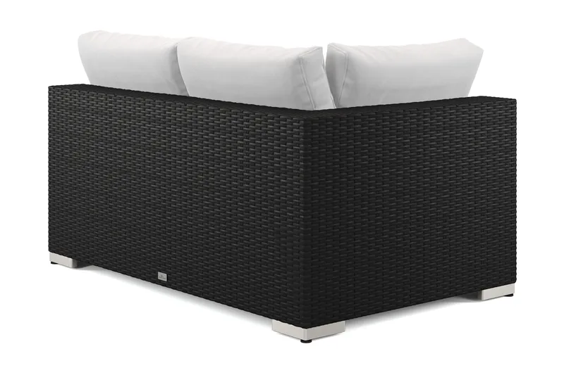 Bahamas Oikea Moduuli Ulkokäyttöön 140 cm Polyrottinkia - Musta - Puutarhakalusteet - Tarvikkeet ulos - Tee se itse-moduulit - Oikeamoduuli ulkosohva