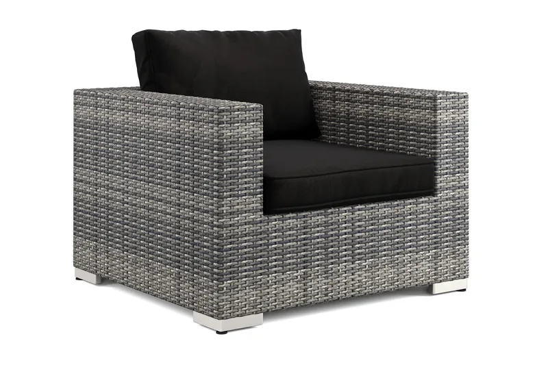Bahamas Ulko Lounge-nojatuoli Polyrottinkia, Harmaa