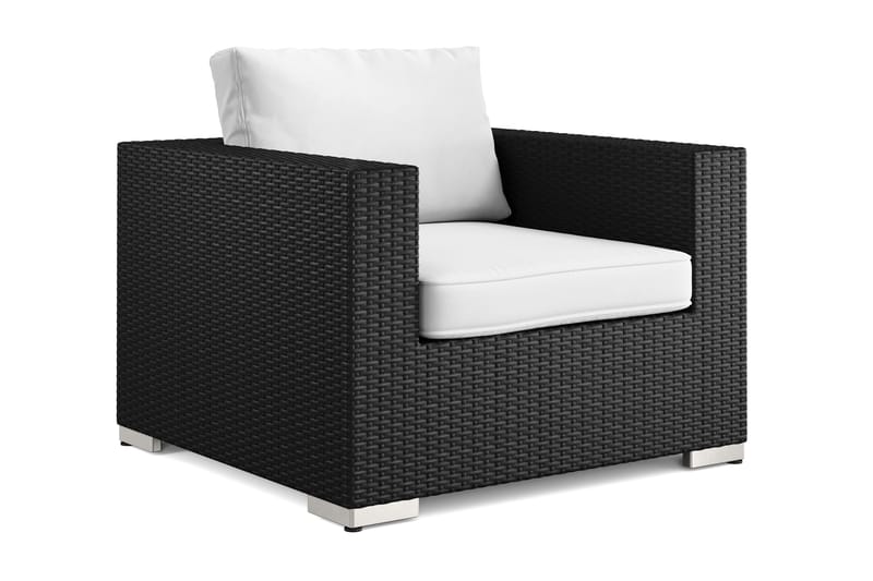 Bahamas Ulko Lounge-nojatuoli Polyrottinkia, Musta