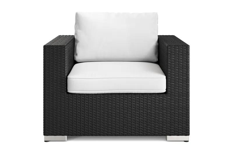 Bahamas Ulko Lounge-nojatuoli Polyrottinkia - Musta - Puutarhakalusteet - Puutarhatuoli - Ulkotilan nojatuolit
