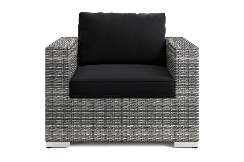 Bahamas Ulko Lounge-nojatuoli Polyrottinkia - Harmaa - Puutarhakalusteet - Puutarhatuoli - Ulkotilan nojatuolit