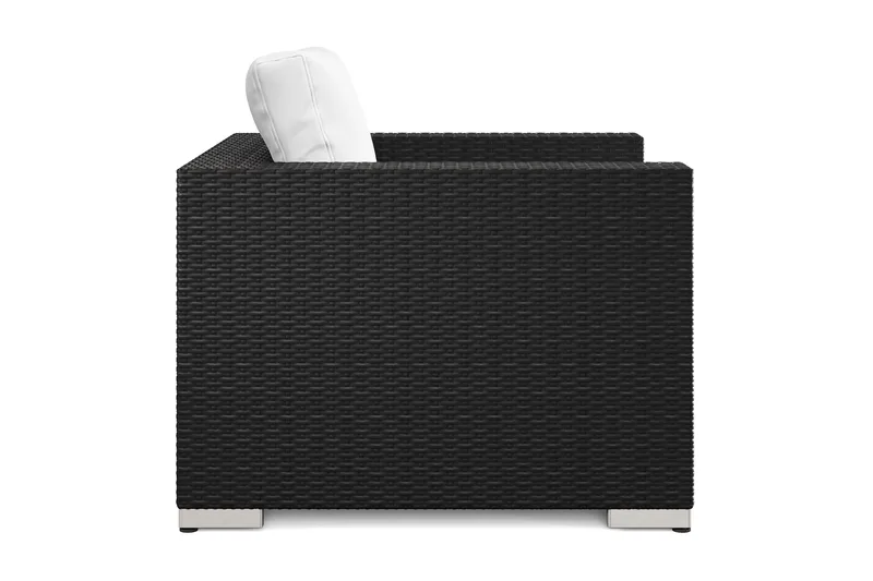 Bahamas Ulko Lounge-nojatuoli Polyrottinkia - Musta - Puutarhakalusteet - Puutarhatuoli - Ulkotilan nojatuolit