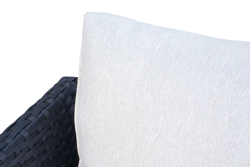 James Light Suuri L-muotoinen Käännettävä Ulkolounge-ryhmä Polyrottingista Säilytystilalla ja Valkoisilla Pehmusteilla - Musta - Puutarhakalusteet - Terassiryhmät - Oleskeluryhmät