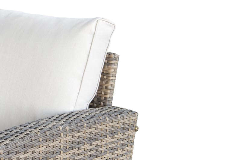 James Light Suuri L-muotoinen Käännettävä Ulkolounge-ryhmä Polyrottingista Säilytystilalla ja Valkoisilla Pehmusteilla - Luonnonvärinen - Puutarhakalusteet - Terassiryhmät - Oleskeluryhmät