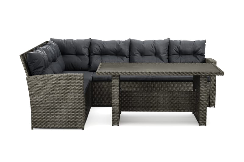 James Lounge-ryhmä Ulkokäyttöön Vasen – 5-istuttava Sohvaryhmä Polyrottinkia, Harmaa