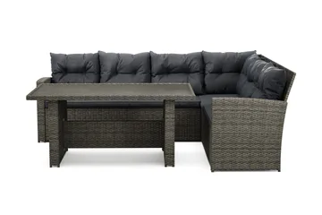 James ulkoloungeryhmä – 5-istuttava polyrottinkisohvaryhmä