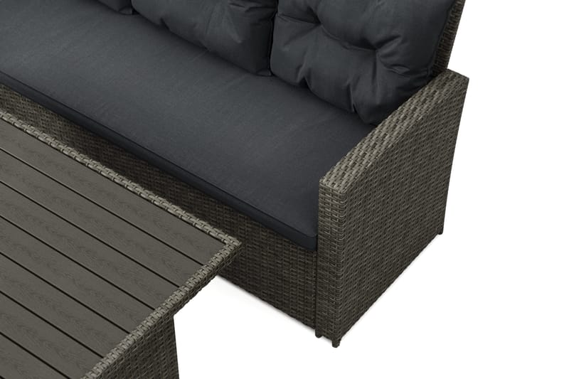 James-ulkosohvaryhmä, vasen – 5-istuttava polyrottinkinen sohvaryhmä - Harmaa - Puutarhakalusteet - Terassiryhmät - Oleskeluryhmät