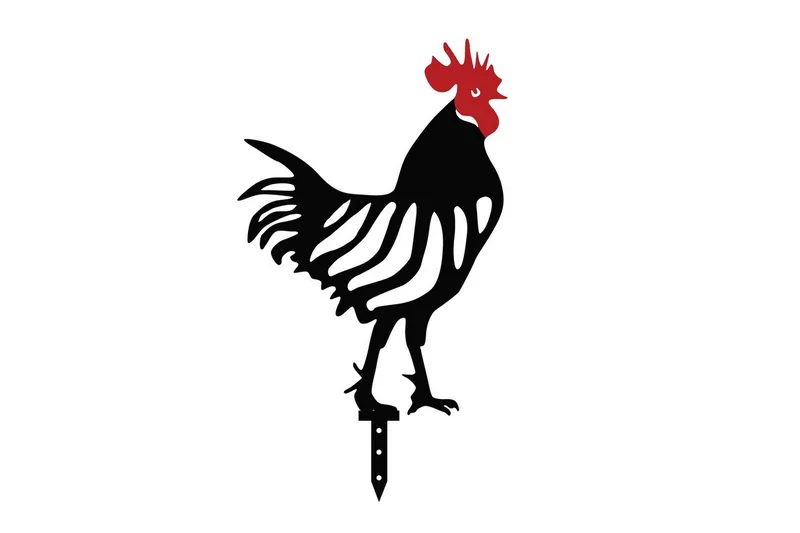 Koristeellinen puutarhan metallinen tarviksetti Kana-perhe Musta Kuusi kappaletta - Kuusi kappaletta - Piha & ulkoaltaat - Piha-alue - Puutarhakoristeet & pihatarvikkeet - Puutarhan koriste-esineet - Muovieläimet