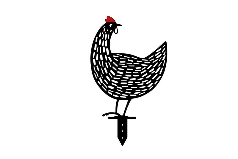 Koristeellinen puutarhan metallinen tarviksetti Kanat Musta - Musta - Piha & ulkoaltaat - Piha-alue - Puutarhakoristeet & pihatarvikkeet - Puutarhan koriste-esineet - Muovieläimet