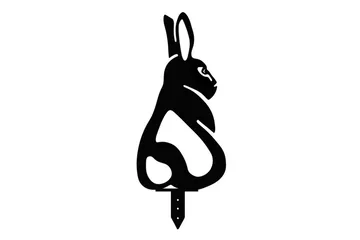 Koristeellinen puutarhan metallinen tarviksetti Kanit Musta - Musta - Piha & ulkoaltaat - Piha-alue - Puutarhakoristeet & pihatarvikkeet - Puutarhan koriste-esineet - Puutarhapatsas