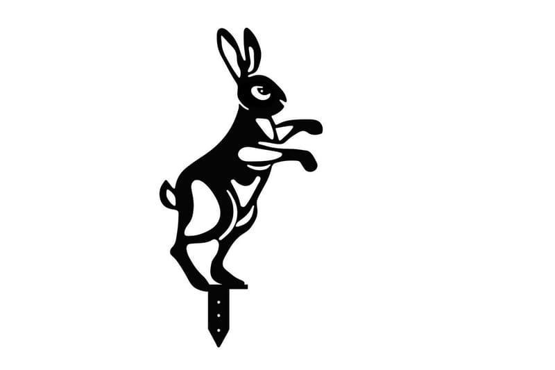 Koristeellinen puutarhan metallinen tarviksetti Kanit Musta - Musta - Piha & ulkoaltaat - Piha-alue - Puutarhakoristeet & pihatarvikkeet - Puutarhan koriste-esineet - Puutarhapatsas