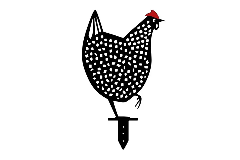 Koristeellinen puutarhan metallinen tarviksetti Kanat Musta - Musta - Piha & ulkoaltaat - Piha-alue - Puutarhakoristeet & pihatarvikkeet - Puutarhan koriste-esineet - Muovieläimet