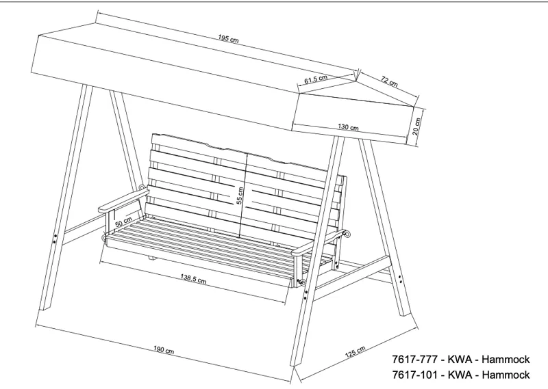 Landet Hammock Keinusohva katoksella akaasiapuuta sisältää tyynyt 195x125x159 - Tummanvihreä - Puutarhakalusteet - Ulkosohva & puutarhapenkki - Pihakeinu & puutarhakeinu