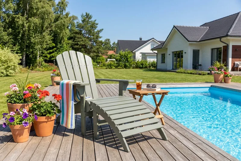 Landet ulkokansituoli - Tummanvihreä - Puutarhakalusteet - Puutarhatuoli - Aurinkotuoli - Kansituoli