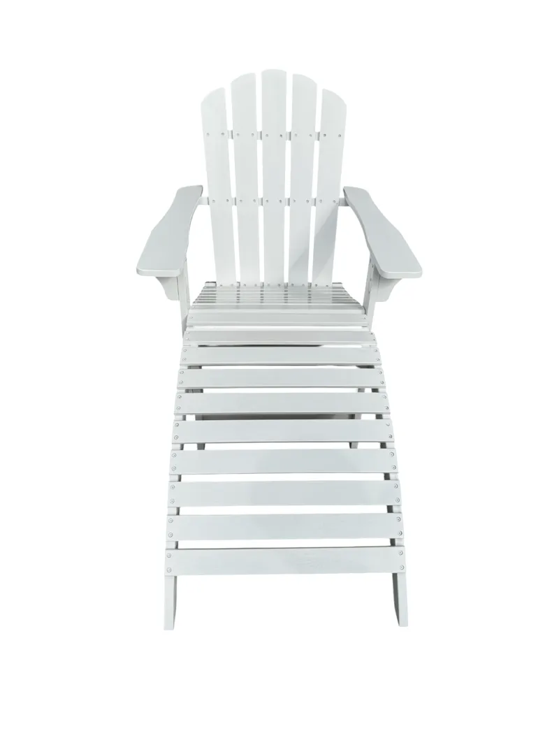 Landet ulkokansituoli - Valkoinen - Puutarhakalusteet - Puutarhatuoli - Aurinkotuoli - Kansituoli