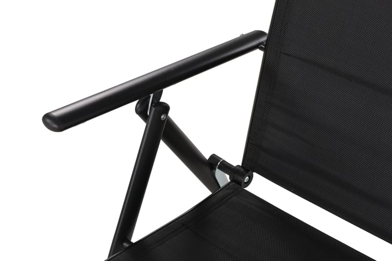 Maggie pehmustettu säädettävä ulkotuoli - Musta - Puutarhakalusteet - Puutarhatuoli - Säätötuoli