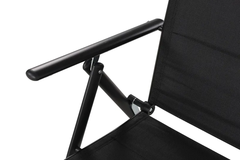 Maggie pehmustettu säädettävä ulkotuoli - Musta - Puutarhakalusteet - Puutarhatuoli - Säätötuoli