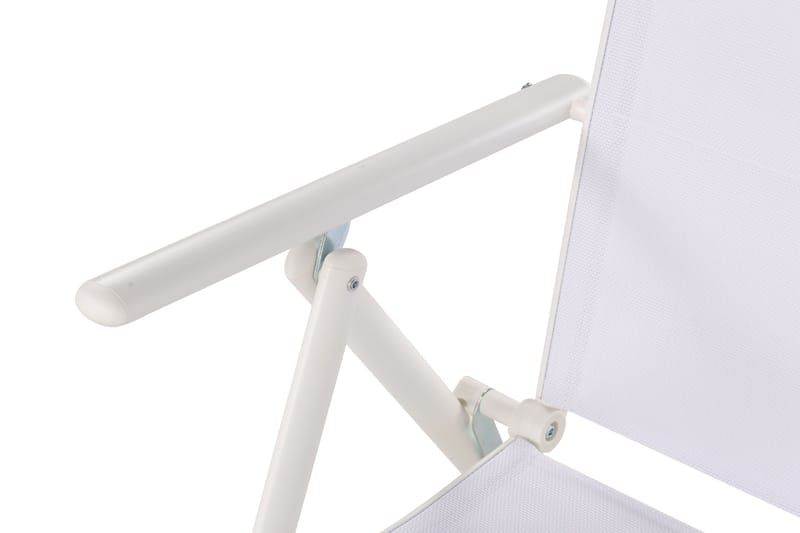 Maggie pehmustettu säädettävä ulkotuoli - Valkoinen - Puutarhakalusteet - Puutarhatuoli - Säätötuoli