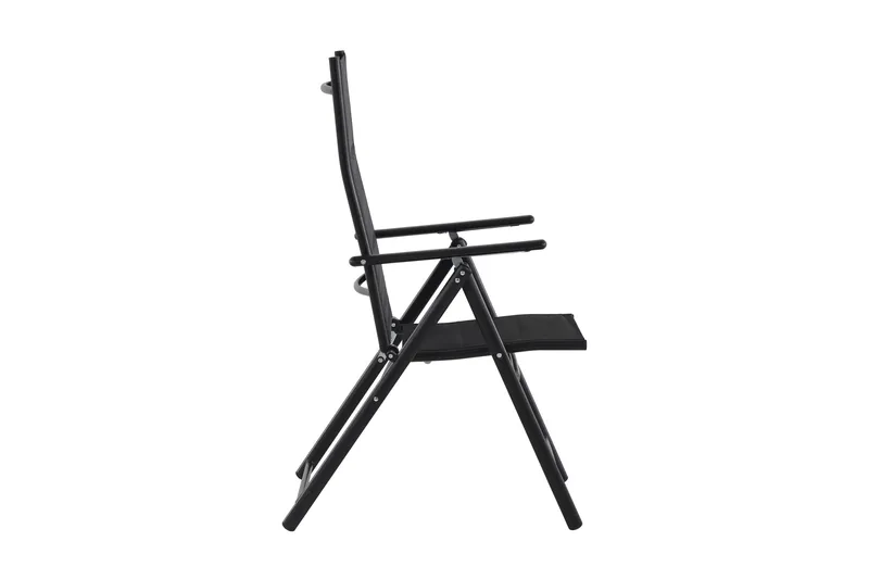 Maggie pehmustettu säädettävä ulkotuoli - Musta - Puutarhakalusteet - Puutarhatuoli - Säätötuoli