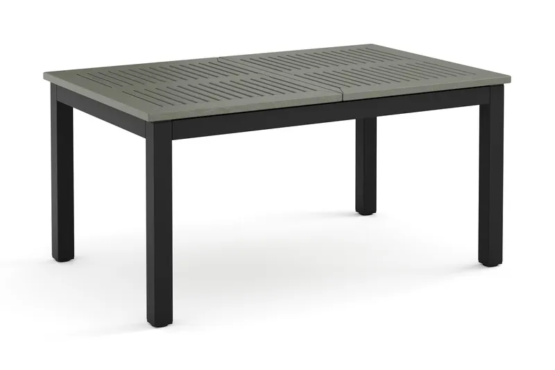 Monaco jatkettava ulkopöytä 150–250x90 cm, Musta/Harmaa