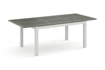 Monaco jatkettava ulkopöytä 150–250x90 cm - Valkoinen/Harmaa - Puutarhakalusteet - Terassipöydät - Ruokapöytä terassille