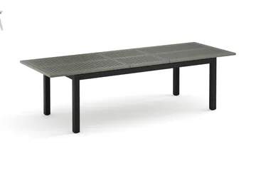 Monaco jatkettava ulkopöytä 210/310x90 cm - Musta/Harmaa - Puutarhakalusteet - Terassipöydät - Ruokapöytä terassille