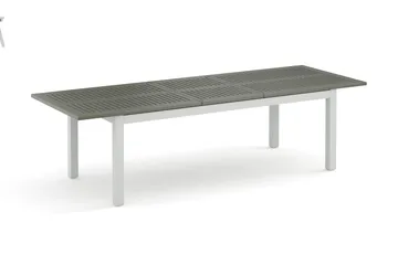 Monaco jatkettava ulkopöytä 210/310x90 cm - Valkoinen/Harmaa - Puutarhakalusteet - Terassipöydät - Ruokapöytä terassille