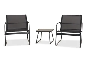 Pelanda ulkokäyttöön tarkoitettu kahvilasetti - Musta - Puutarhakalusteet - Terassiryhmät - Oleskeluryhmät